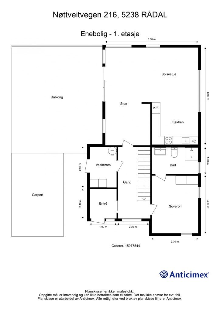 Plantegning 1. etasje.