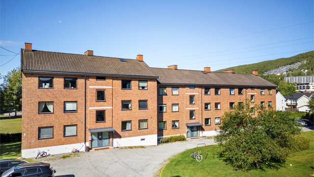 Leiligheten ligger i byggets 3. etasje