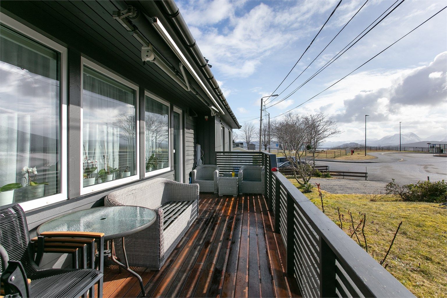 Terrasse i hovedetasjen