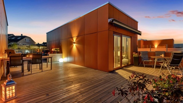 Stor takterrasse på hele 58 kvm!