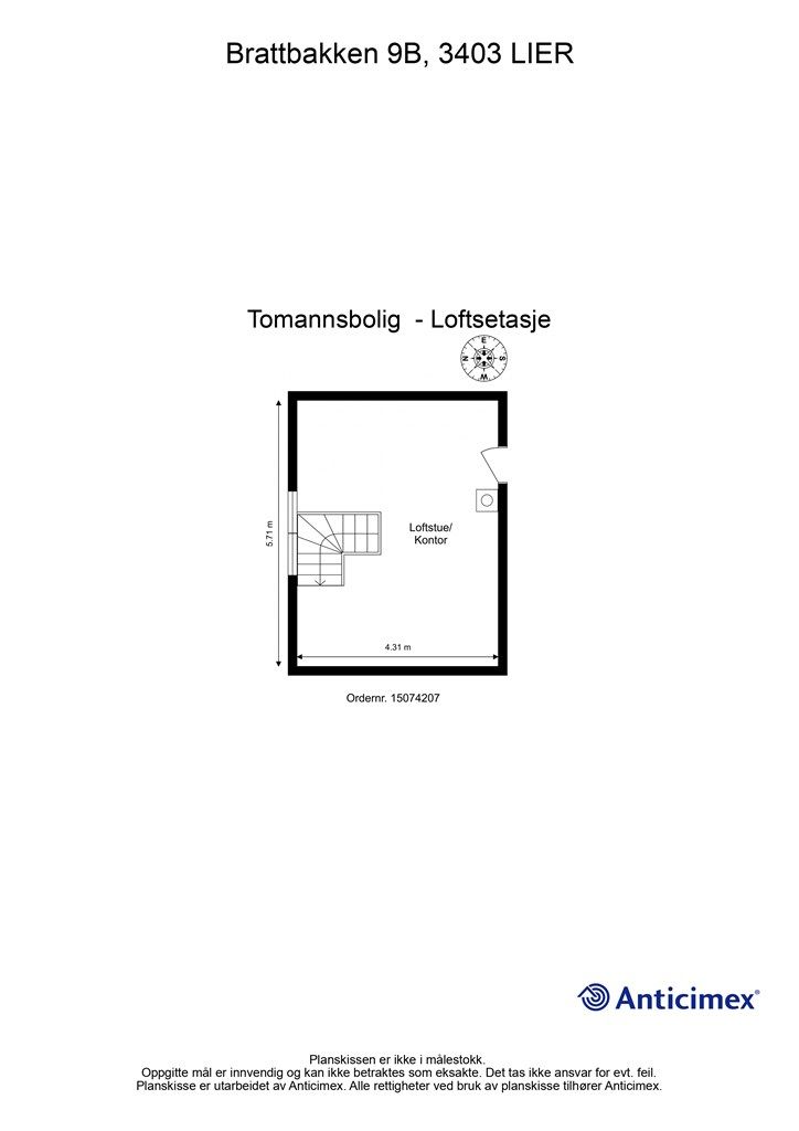 Plantegning - Loftsetasje