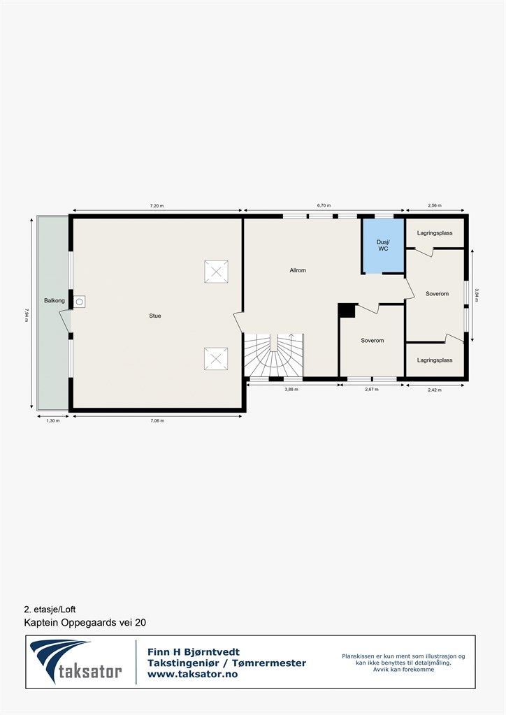 Plantegning 2. etasje.