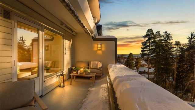 Her kan man nyte rolige kvelder med en flott utsikt.