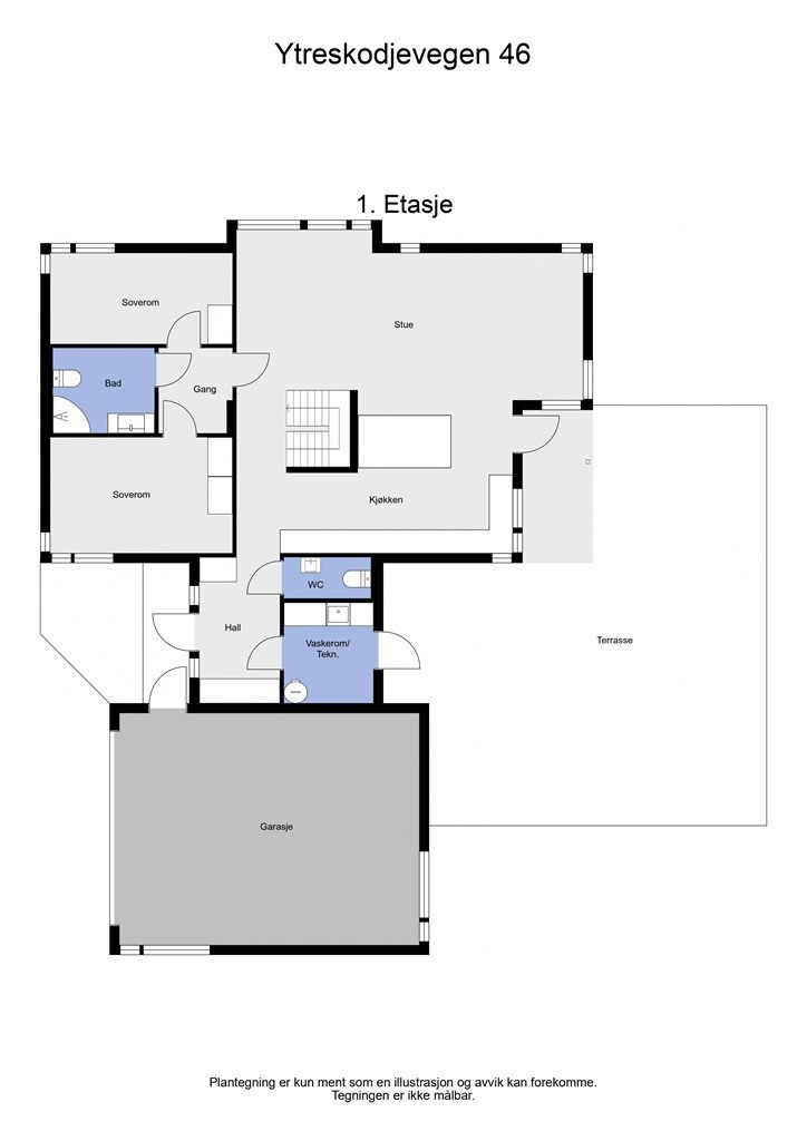 2 D plantegning 1. etasje