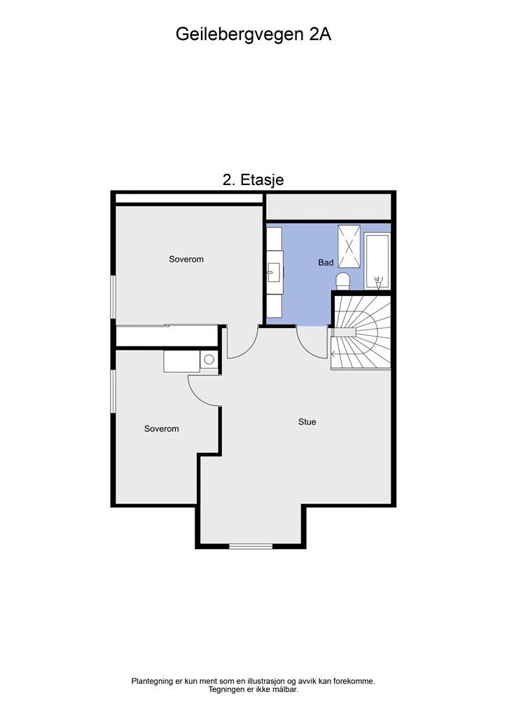 2 D plantegning 2. etasje