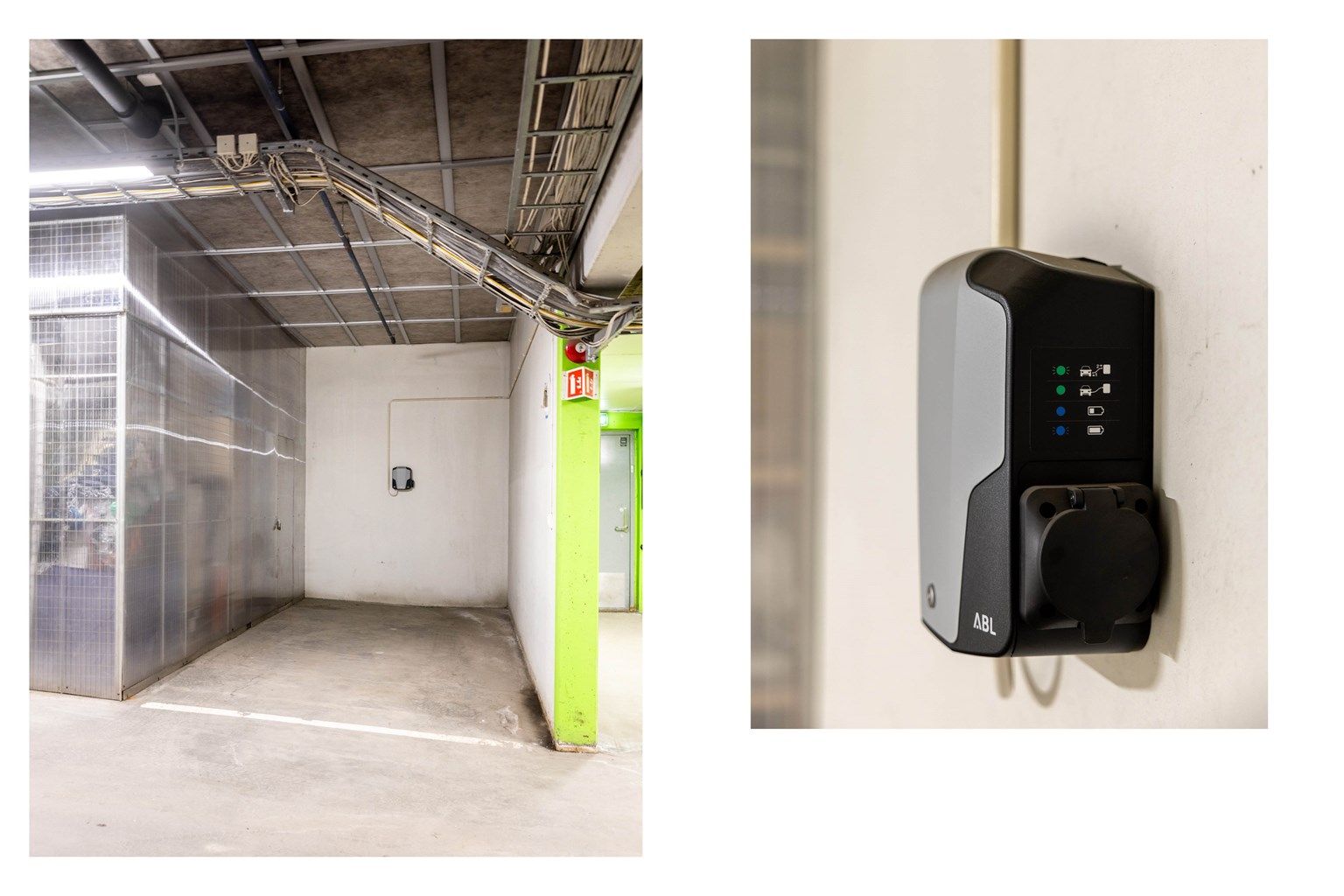 Medfølgende garasjeplass med elbillader i felles garasjeanlegg samt bod på 6 kvm