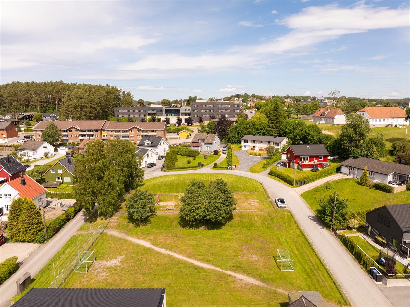 Prost Krogs vei har et tilbaketrukket og utpreget barnevennlig miljø.