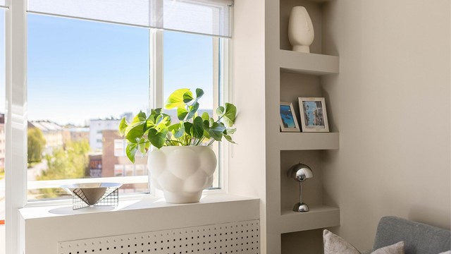 Vinduer med 3-lags glass bidrar til god isolasjon og støyreduksjon.
