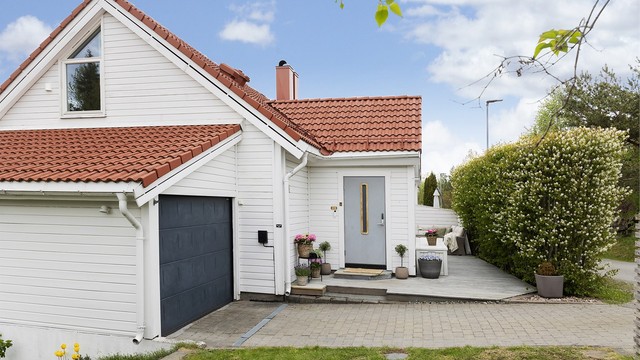 Garasjeplass og biloppstillingsplass rett utenfor døren. Montert elbil-lader på vegg