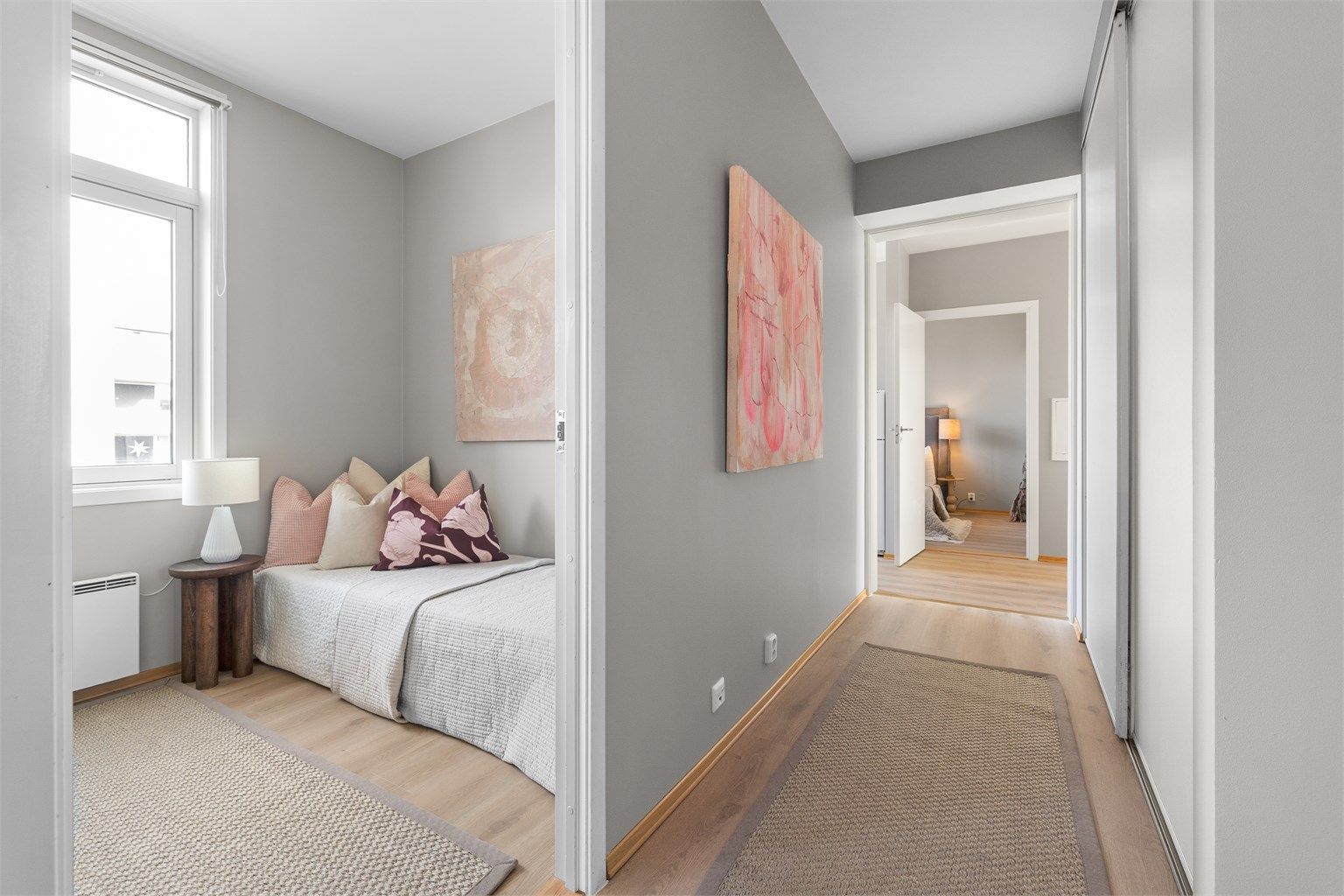 Gangen binder soverom sammen.