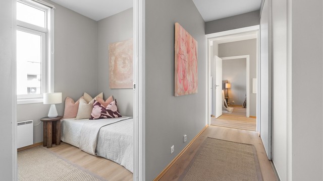 Gangen binder soverom sammen.