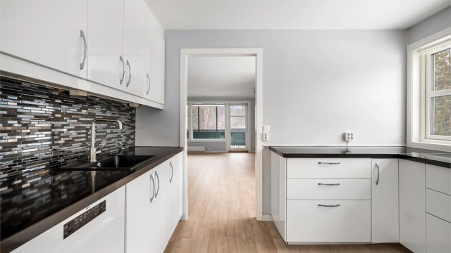 En automatisk lekkasjevarsler er montert under oppvaskkummen for ekstra trygghet.