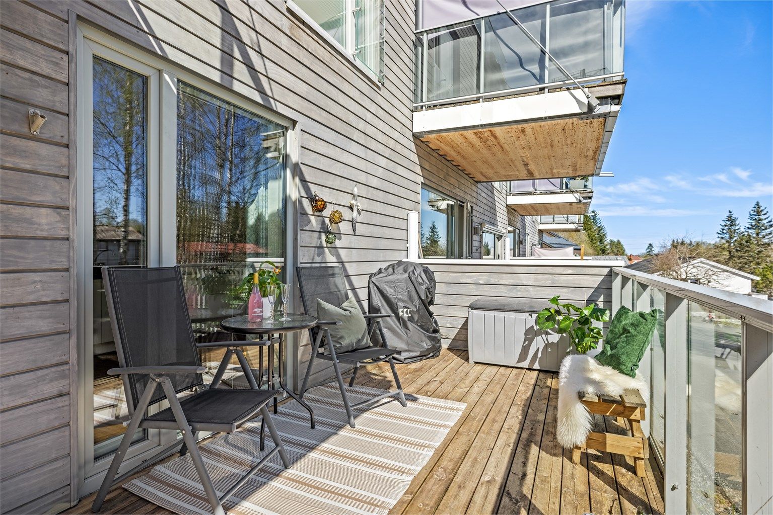 Romslig terrasse på 19 m²