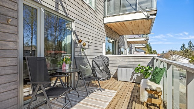 Romslig terrasse på 19 m²