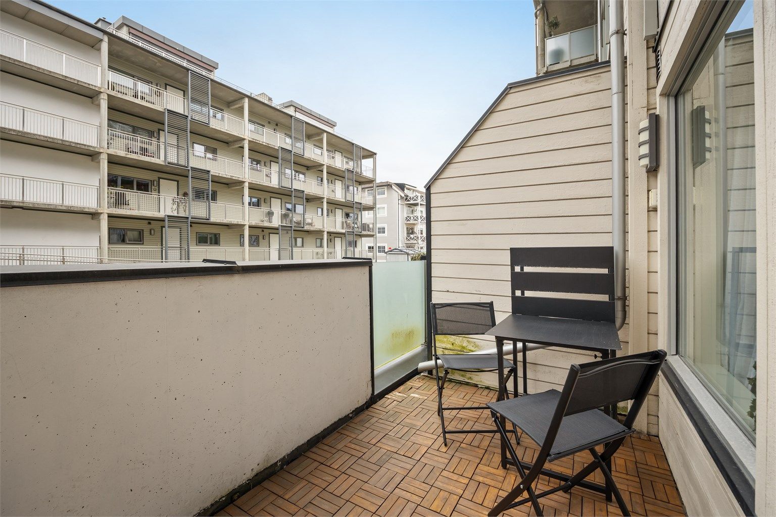 Plass til utebord og stoler