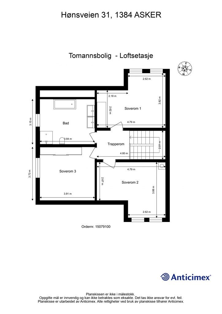 Plantegning - Loftsetasje