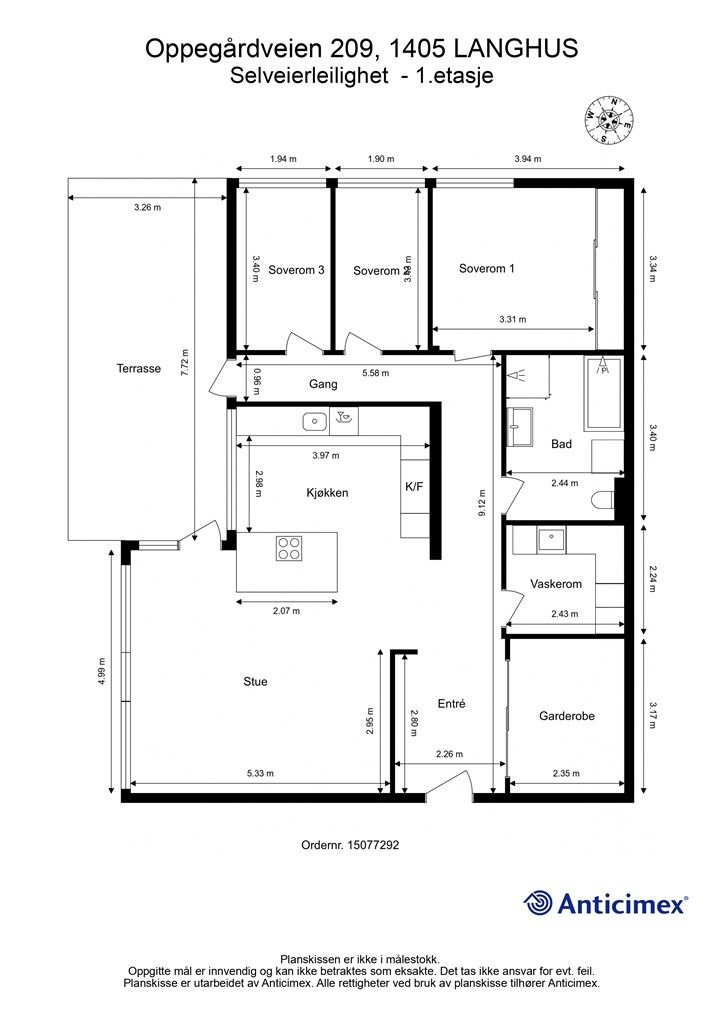 Plantegning 1. etasje 