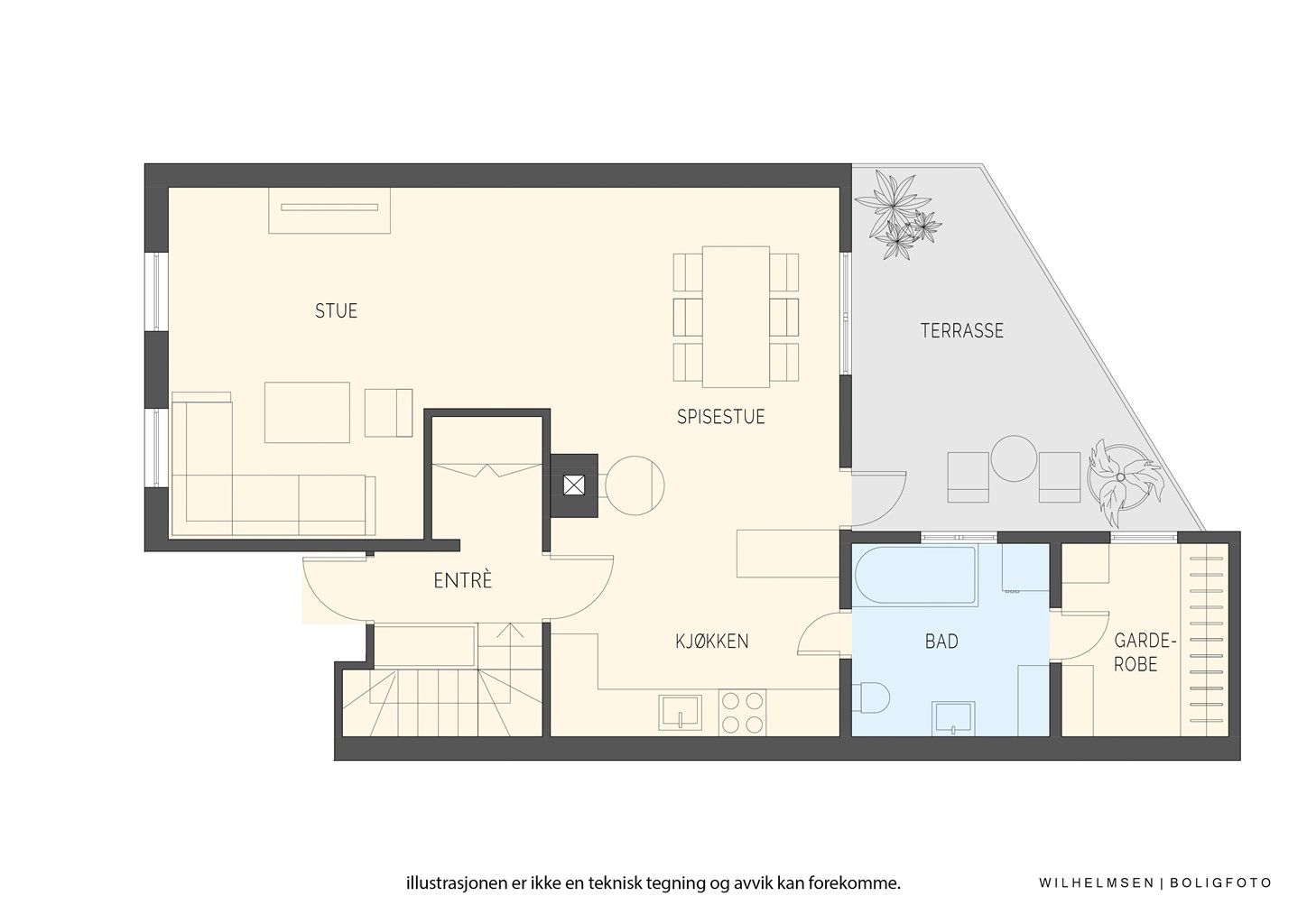 - Plantegning 1. etasje -