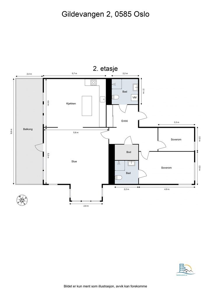 Boligen holder en god standard og har en arealeffektiv og familievennlig planløsning.