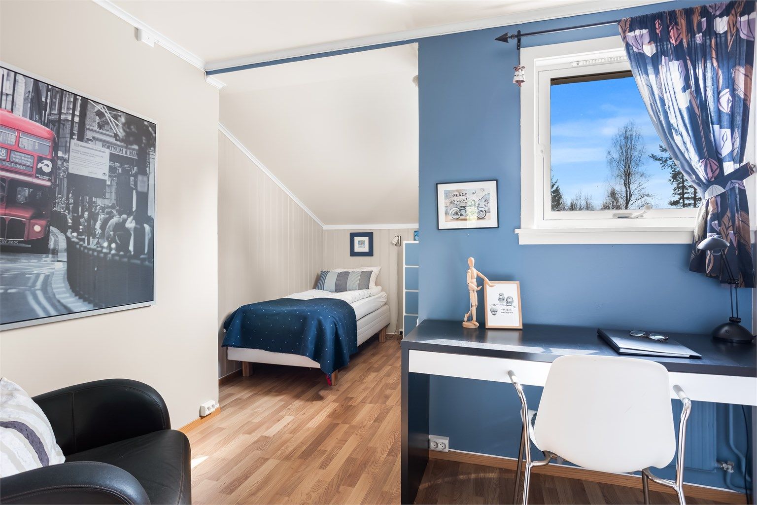 Rommet benyttes som soverom, men er ikke inntegnet som soverom jf. byggetegninger. 