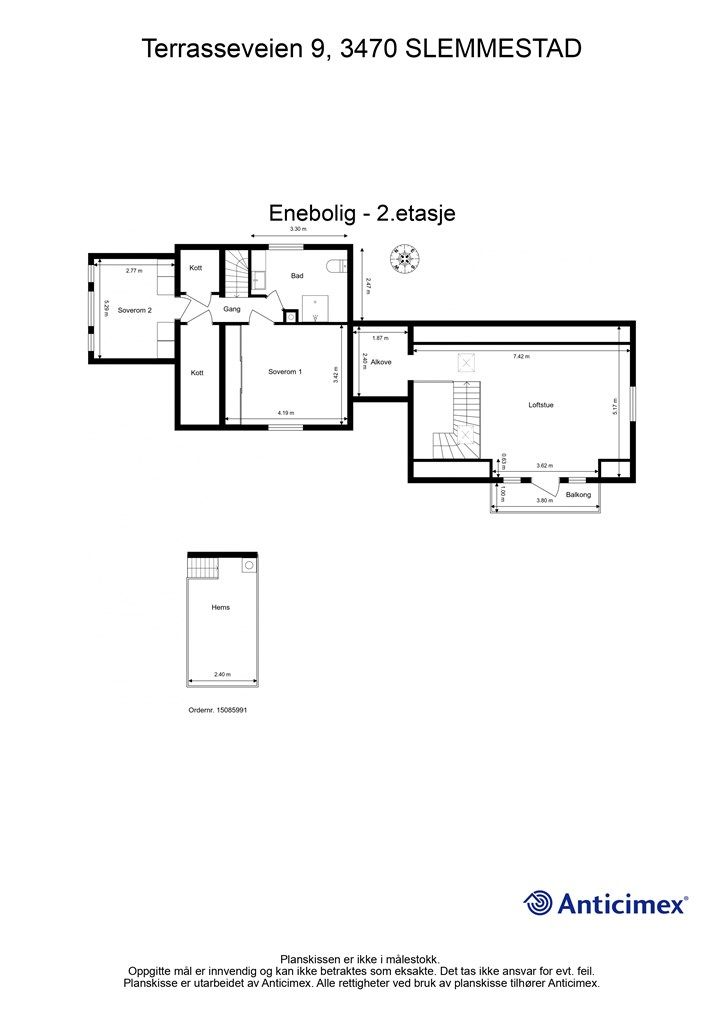 Plantegning 2 .etg 