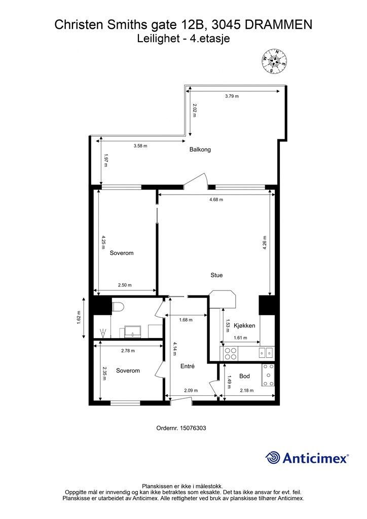 Plantegning - 4. etasje
