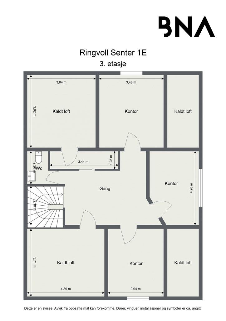 Plantegning - 3. etasje 