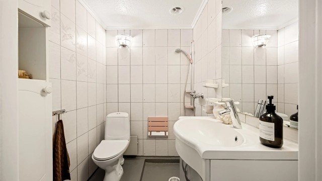 Det er fin størrelse på badet som har stort potensiale.
