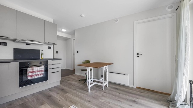 En arealeffektiv leilighet som krever lite vedlikehold, med balansert ventilasjon for et godt inneklima.