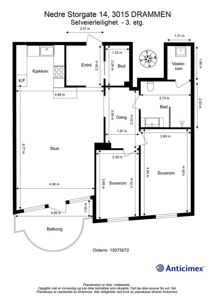 Plantegninger - Selveierleilighet - 3. etg