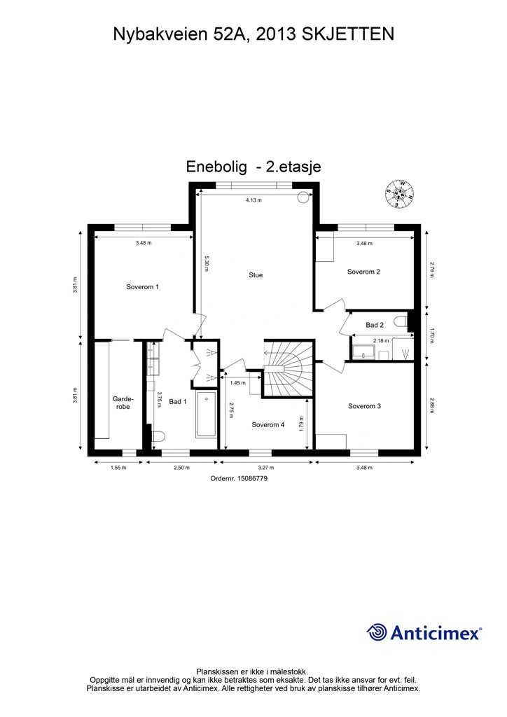 Plantegning - 2. etasje