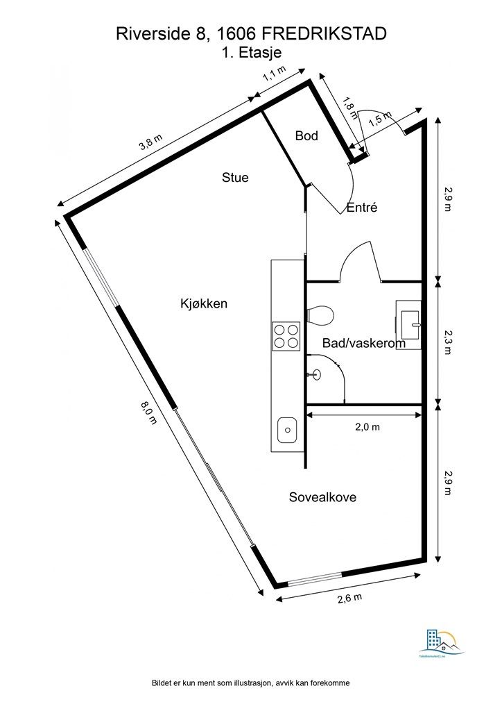 Bod i kjeller disponeres også av leiligheten.