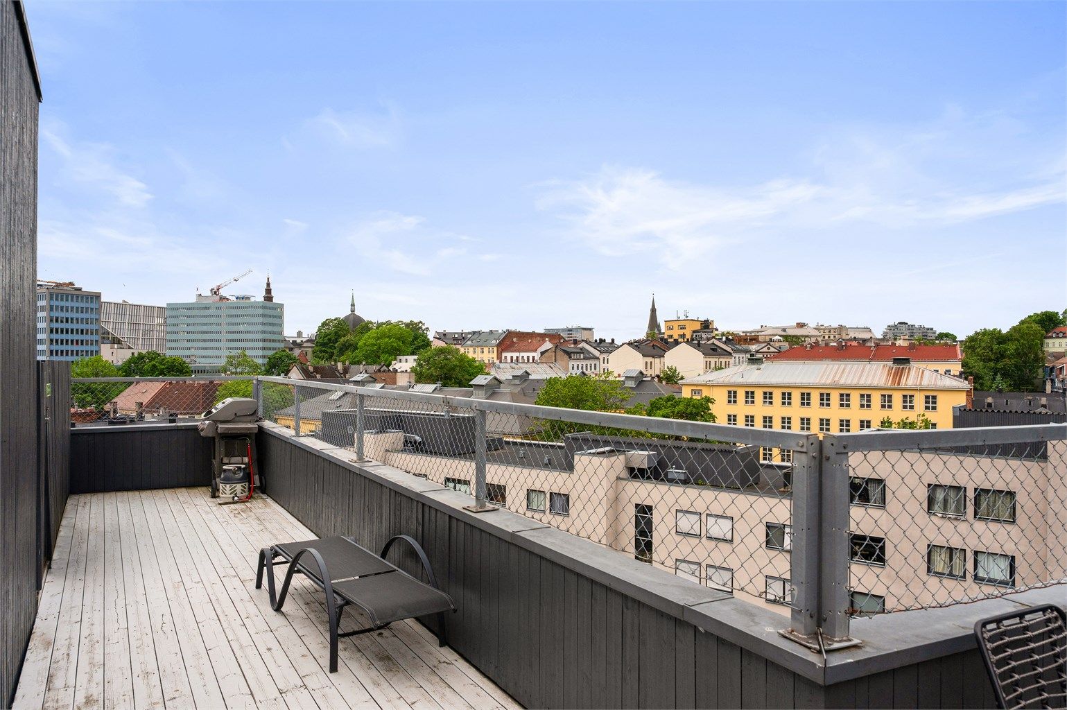 Flott utsyn utover byen.