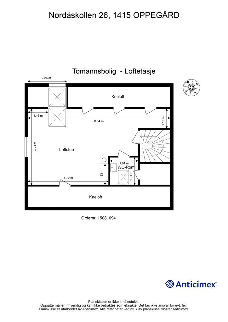 Plantegning - Loftetasje