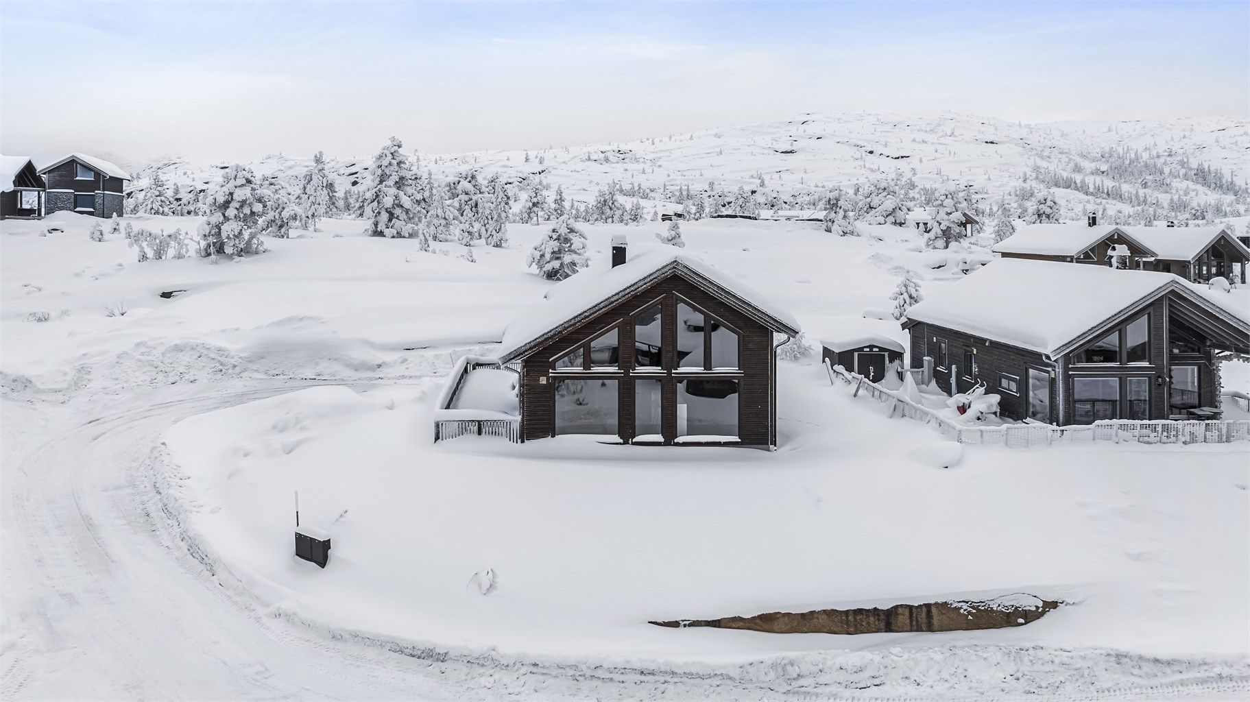 Hytten ligger rolig til i blindvei