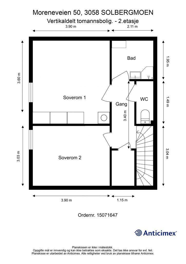 Plantegning - 2. etasje