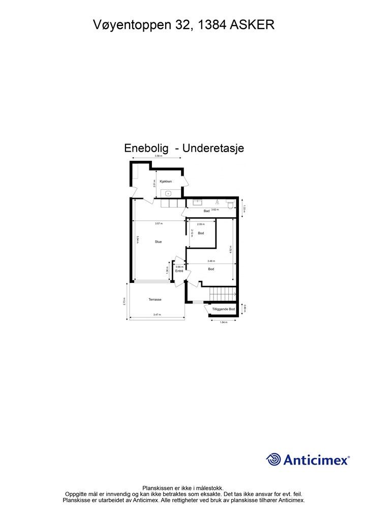 Plantegning - Underetasje