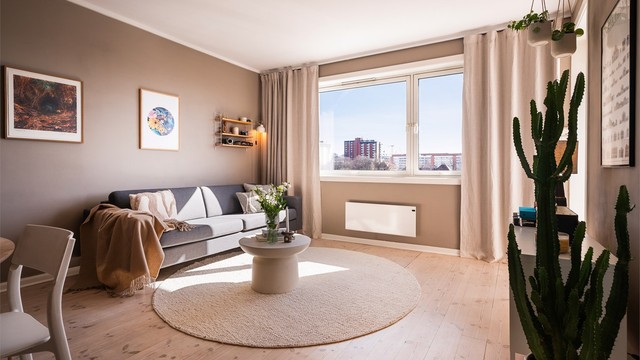 Store vinduer bidrar til bra med naturlig lys