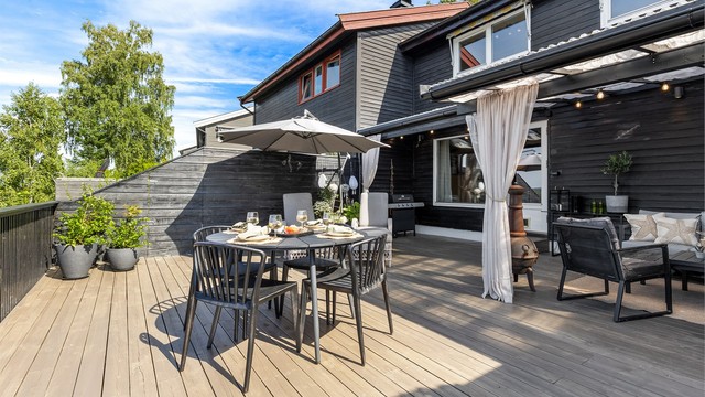 Svært hyggelig uteområde med gode solforhold