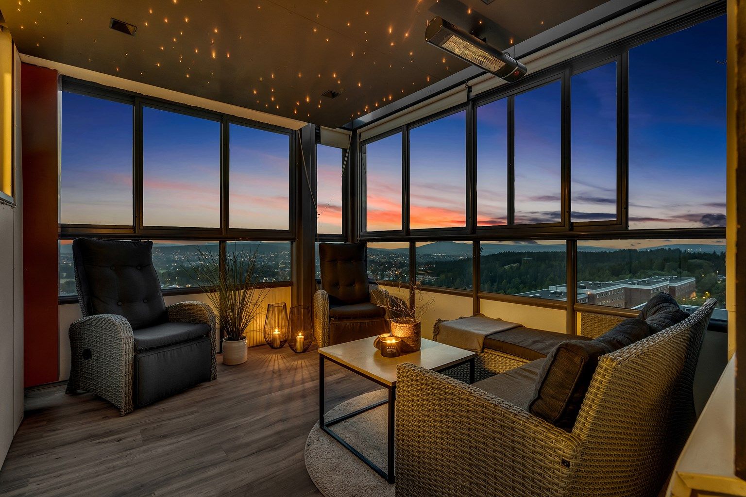 Leiligheten byr på en av Romerikes råeste utsikter!