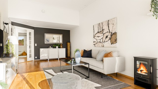 Boligen har ventilasjon med varmegjenvinning og er tilknyttet felles varmtvann.