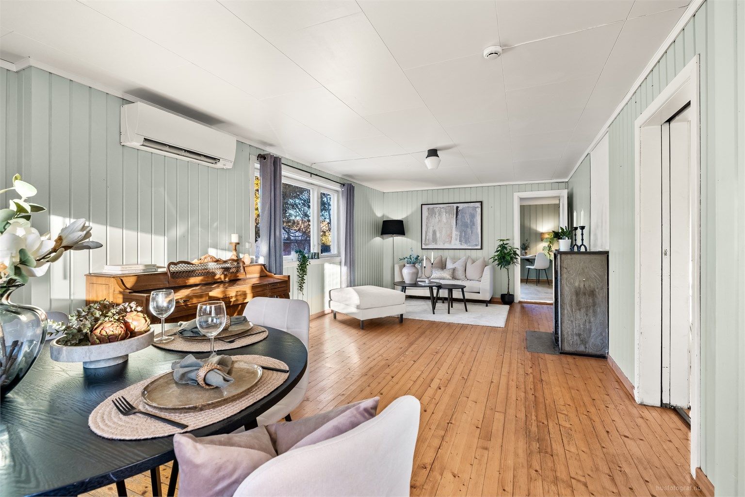 Stue med luft-til-luft varmepumpe fra 2012