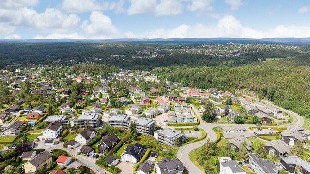 Området byr på en fin blanding av leilighetsbygg og eneboliger.