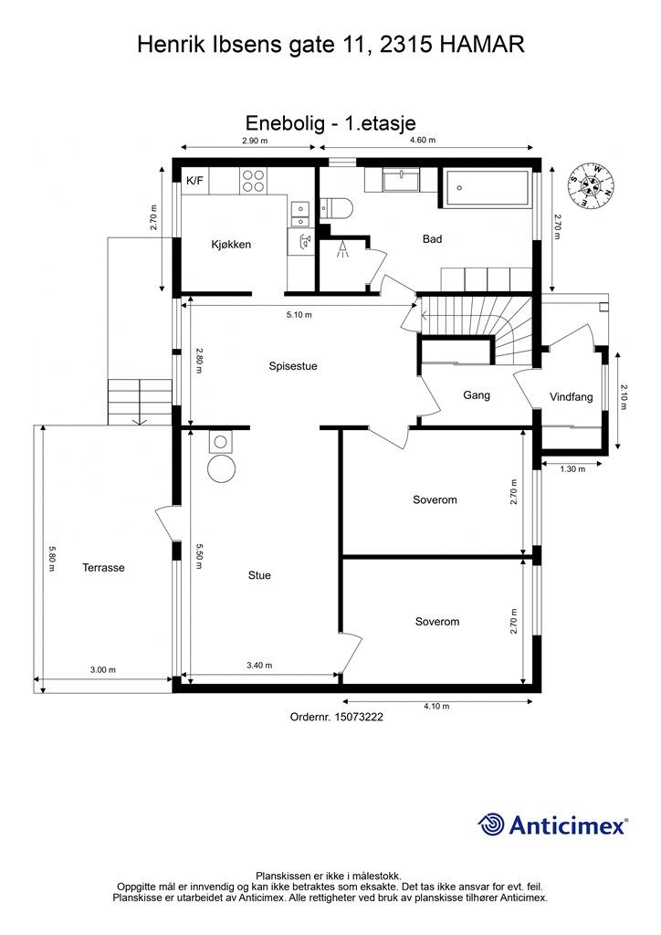 Plantegning 1. etasje.