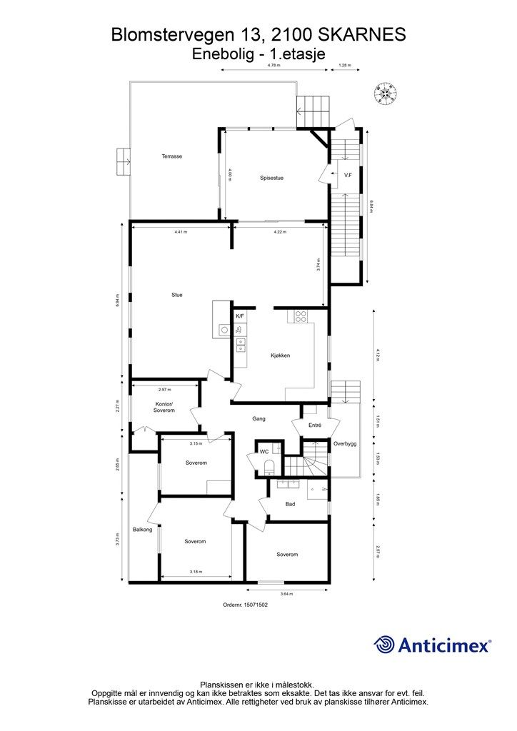 Plantegning 1. etasje
