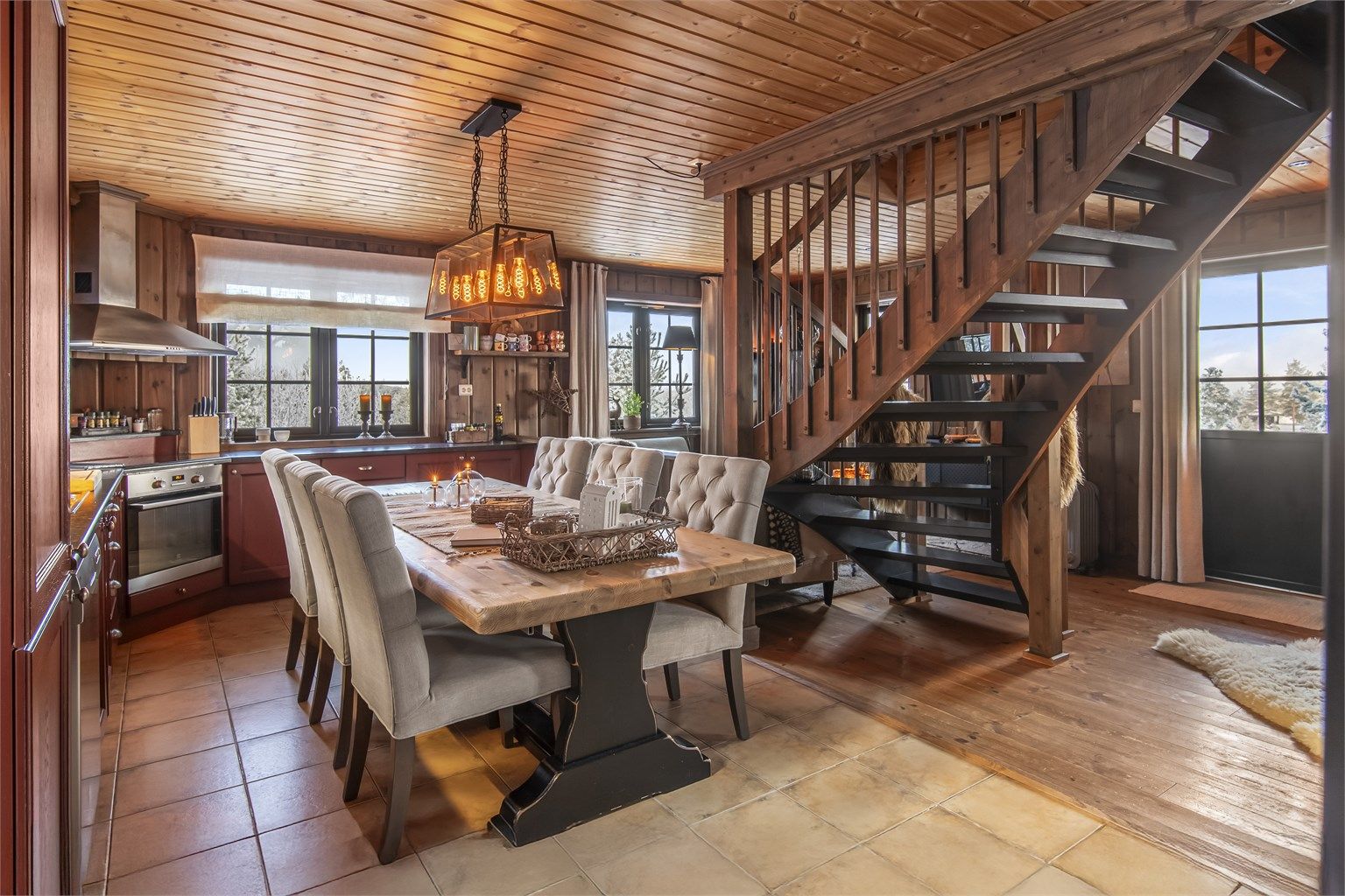 Oppholdsrommene er inndelt i soner, noe som en lun og praktisk opplevelse