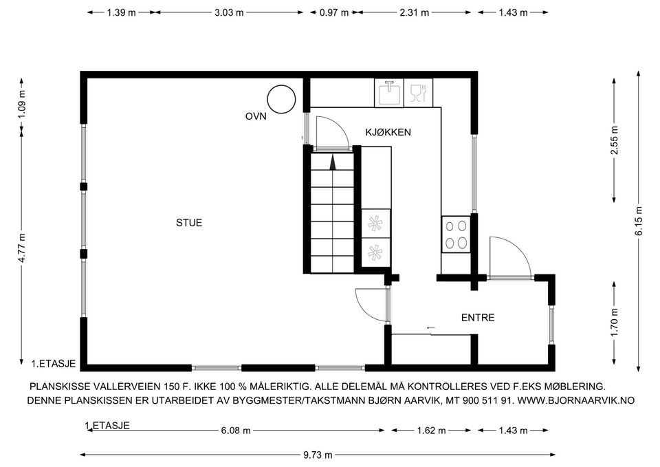 Plantegning hovedetasje