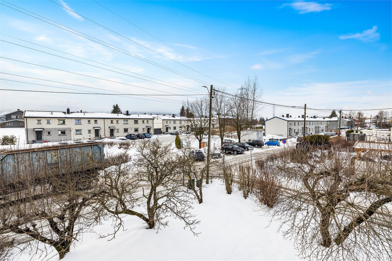 Utsikt fra balkongen.