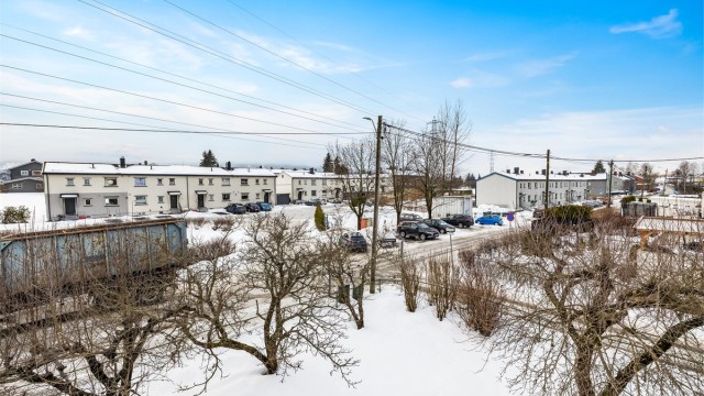 Utsikt fra balkongen.