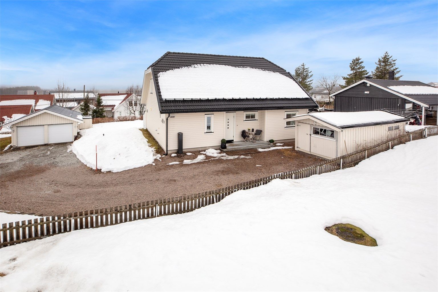 Har kan en kjøre helt til inngangen for å laste av bilen etter handling eller tur